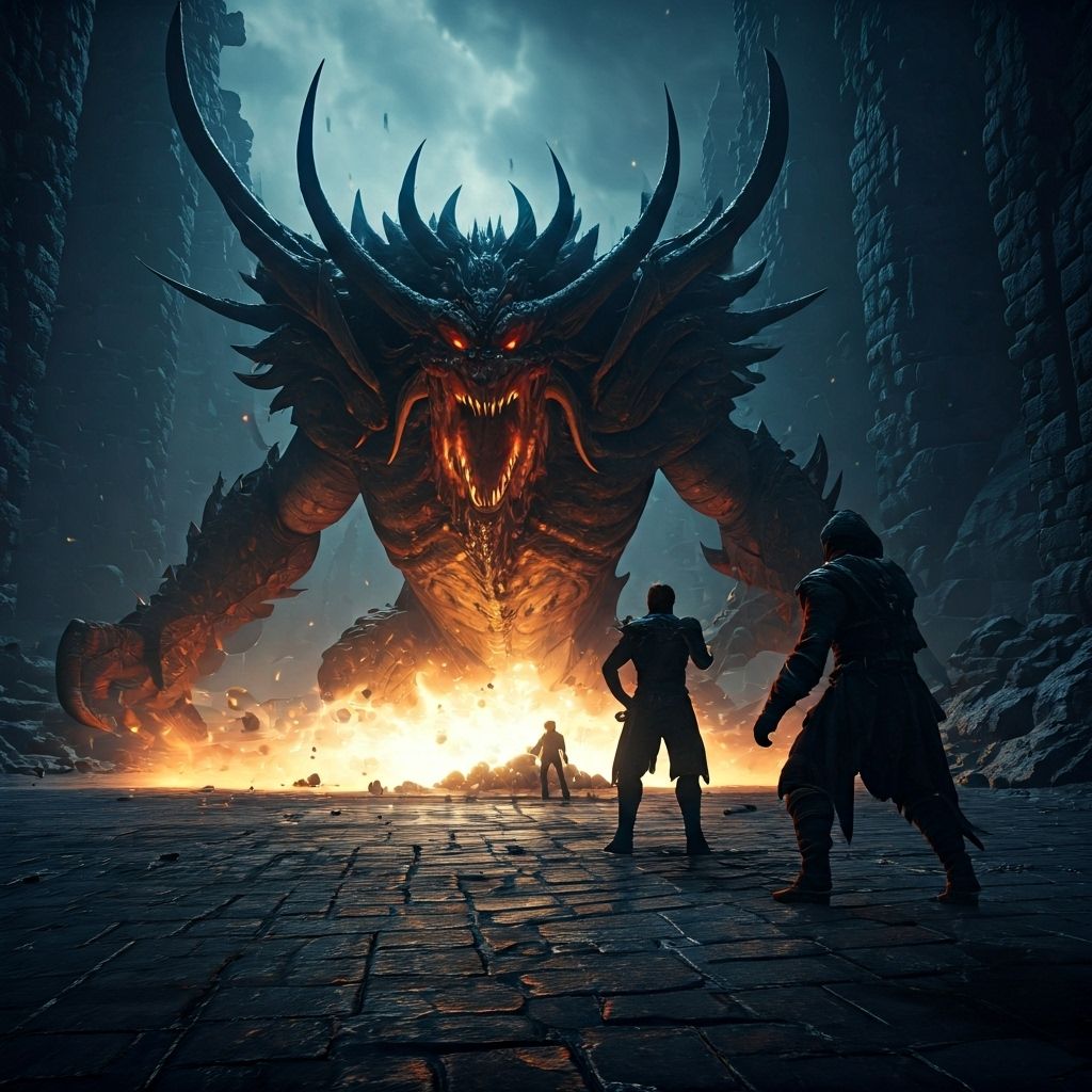 Epic Video Game Boss Battle